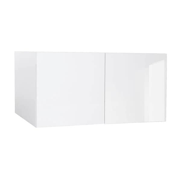Cambridge Quick Assemble Modern Style, White Gloss 33 x 15 in. Wall Bridge Kitchen Cabinet (33 in. W x 12 in. D x 15 in. H) - SA-WU3315-WG