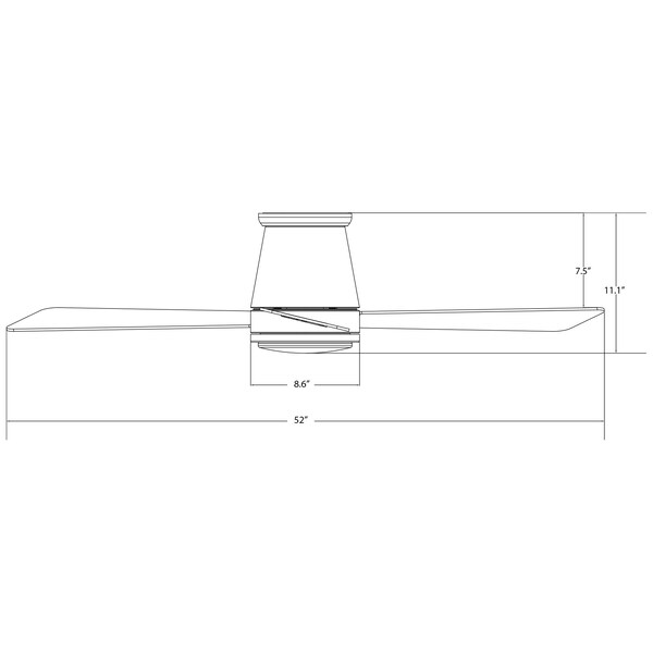 Wac 3 Blades, 120 V, 52 in W - F-037