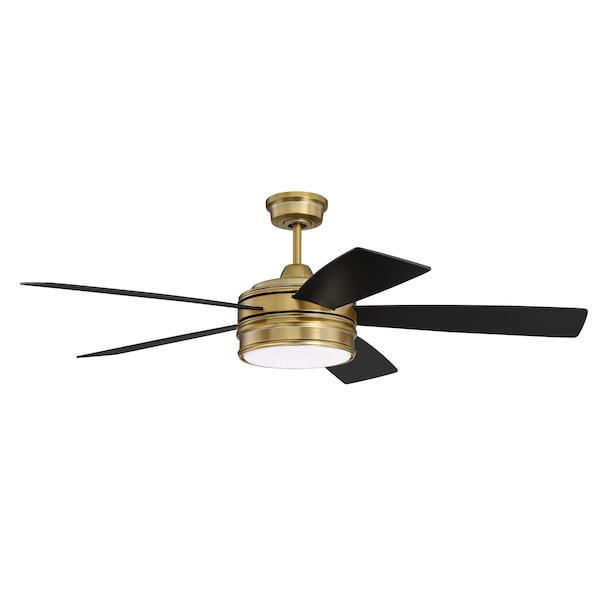 Craftmade 5 Blades, 3 Speeds, 120V/60 Hz, 52 in W - BRX52SB5