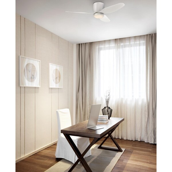 Westinghouse Carla 46" 3-Blade Wht Indoor Ceiling Fan w/Dimmable LED Light Fixture - 7225100
