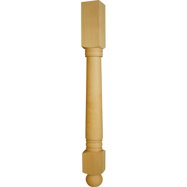 Osborne Wood Products 40 1/2 x 3 1/2 Tall Island Hutch Island Leg in White Oak - 1563WO