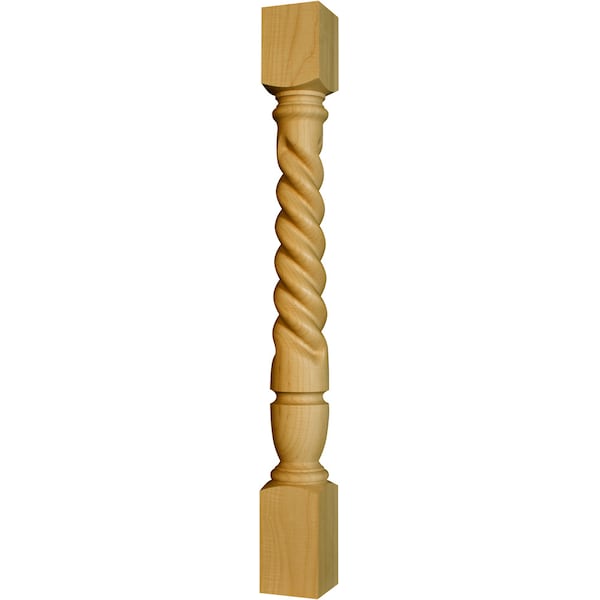 Osborne Wood Products 34 1/2 x 3 1/2 Barley Twist Island Post in Knotty Pine - 1495P