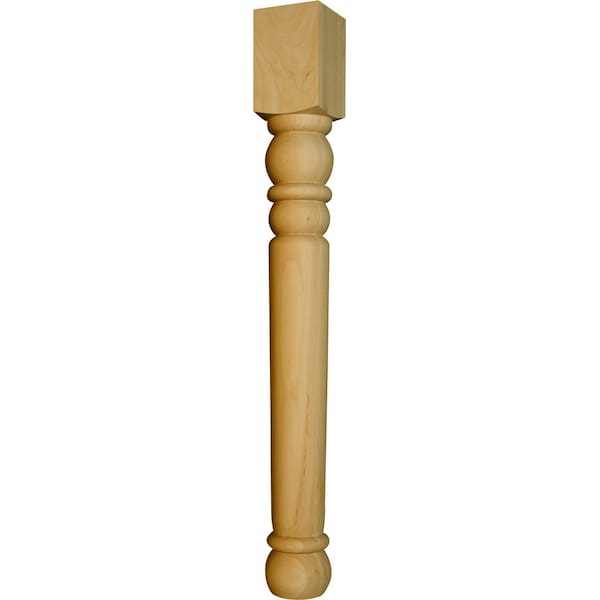 Osborne Wood Products 34 1/2 x 4 Husky Arlington Island Post in Hard Maple - 1491HM