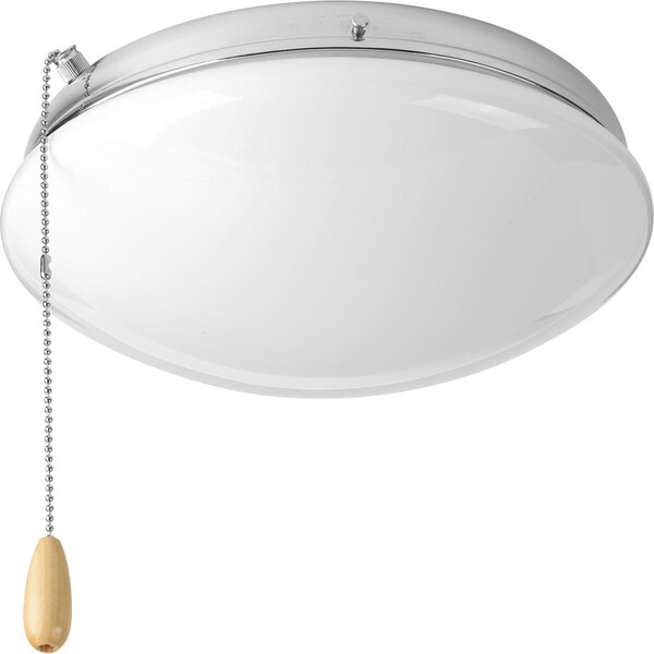 Progress Lighting Fan Light Kit, Two-Light, 120V, Polished Chrome, 12.12 in W - P2602-15WB