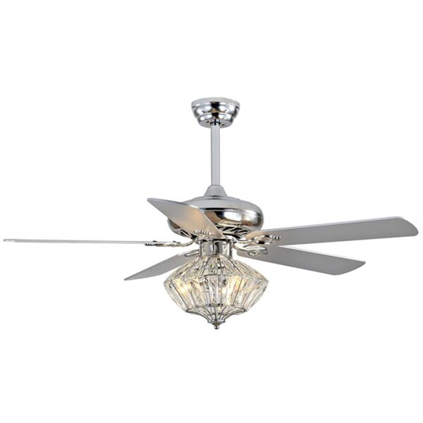 Safavieh Landi Ceiling Light Fan, Chrome - CLF1009A