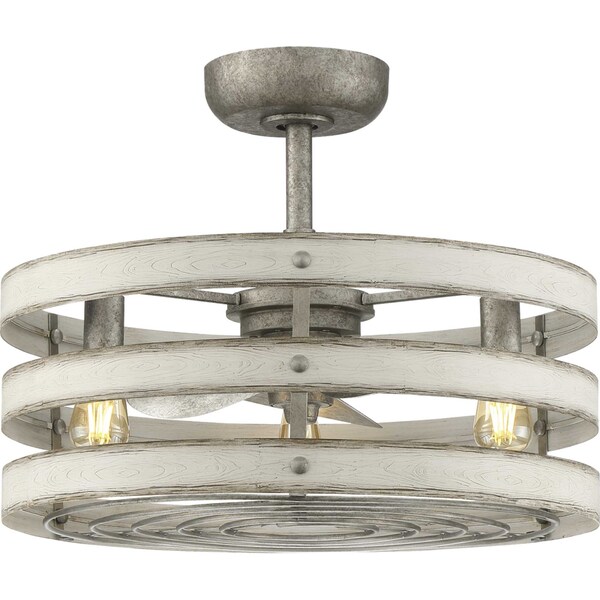 Progress Lighting Gulliver 23" 3-blade fandelier with LED lights - P250012-141-22