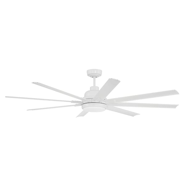 Craftmade 65in Rush in White w/ White Blades - RSH65W8