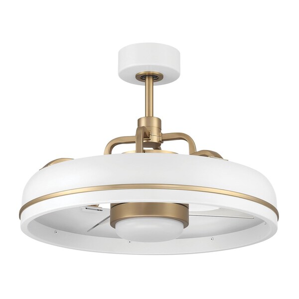 Craftmade 20in Taylor in White/satin Brass w/ Clear Acrylic Blades - TYL24WSB3