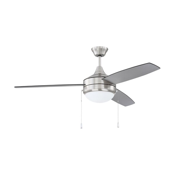 Craftmade 52in Energy star Phaze 3 Ceiling Fan In Brushed Polished Nickel - EPHA52BNK3-BNGW