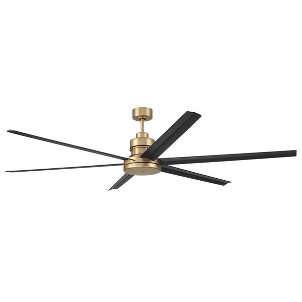 Craftmade 72in Mondo in satin Brass w/ Flat Black Blades - MND72SBFB6