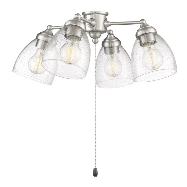 Craftmade 4 Light Universal Light Kit In Brushed Polished Nickel With Clear seeded Glass., 725560 - LK401105-BNK-LED