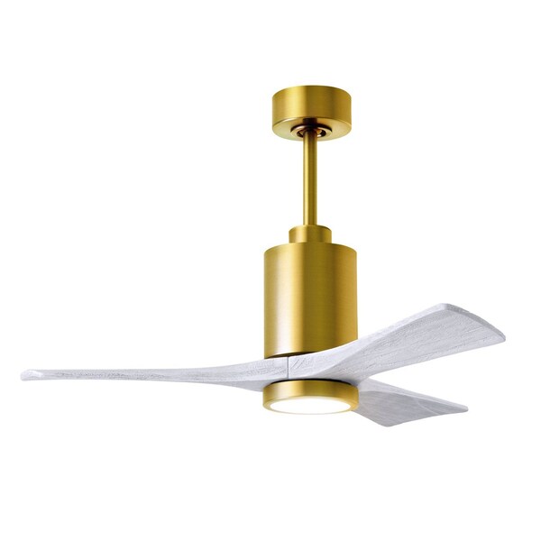 Matthews Fan Co Patricia-3 42in Ceiling Fan With Led Light Kit - PA3-BRBR-MWH-42