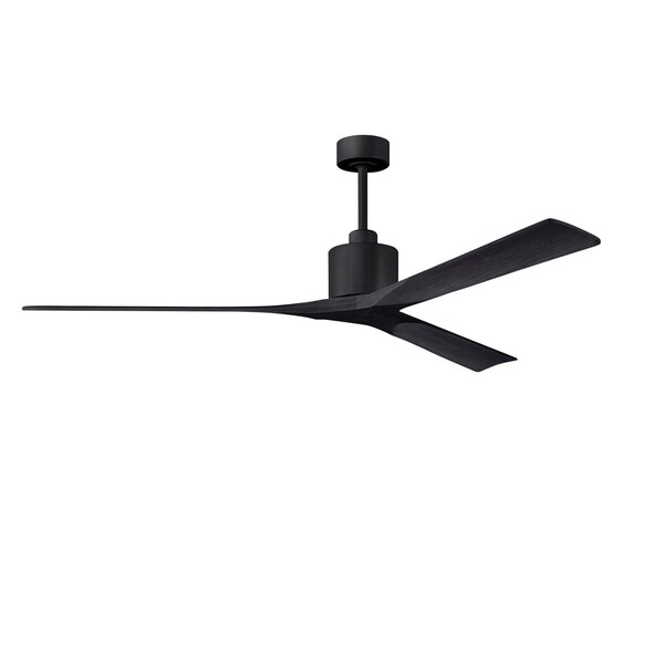 Matthews Fan Co Nan Xl 72in Ceiling Fan In Matte Black And Matte Black Blades - NKXL-BK-BK-72