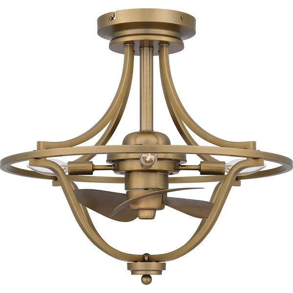 Quoizel Fandelier Fan Light 4 Lights Weathered Brass - QFA6156WS