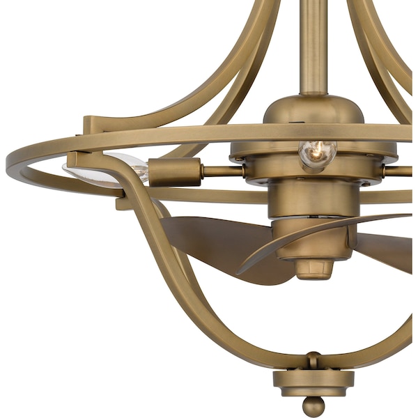 Quoizel Fandelier Fan Light 4 Lights Weathered Brass - QFA6156WS