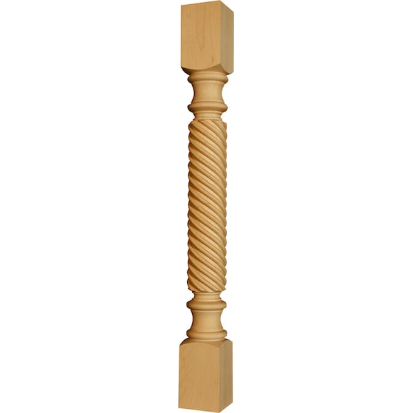 Osborne Wood Products 34 1/2 x 3 1/2 Right Spiro Island Post in Spanish Cedar - 1485SPC