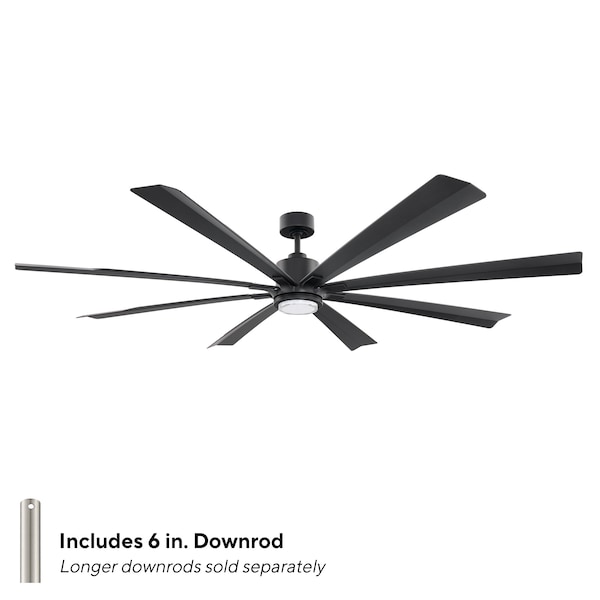 Modern Forms Fans Size Matters Indoor or Outdoor Smart Ceiling Fan 2700-3000-4000-5000K LED in Matte Black - FR-W2403-84L-MB