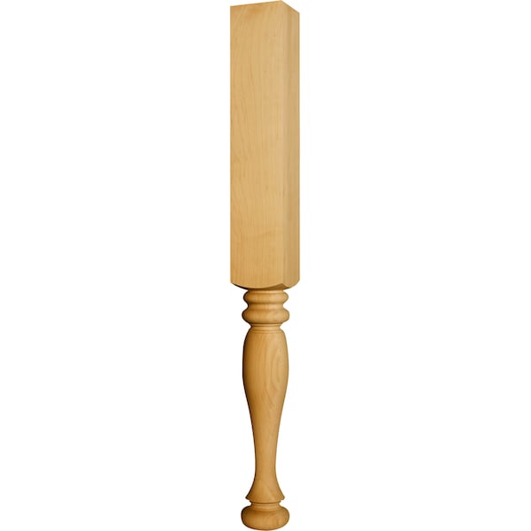 Osborne Wood Products 35 1/2 x 3 1/2 Manchester Hutch Island Leg in Hard Maple - 1734HM