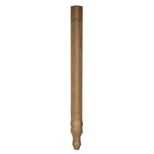 Osborne Wood Products 35 x 2 5/8 x2 French Corner Leg in Red Oak - 5005O