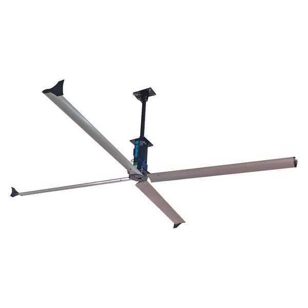 Skyblade HVLS Ceiling Fan, 12 ft Blade Dia, 4 Blades, Variable Speeds, 460V AC - STEP-1236-464-3