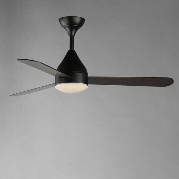 Maxim Lighting Selene 52'' 3-Blade Fan With LED Light Kit, Black - 88841BK