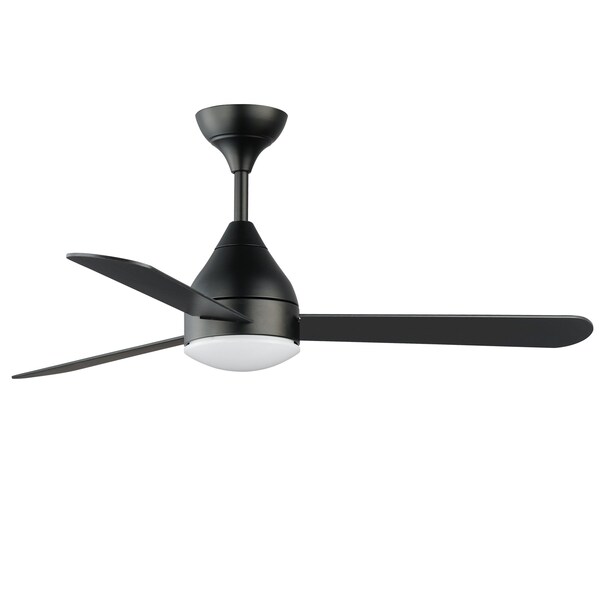Maxim Lighting Selene 52'' 3-Blade Fan With LED Light Kit, Black - 88841BK