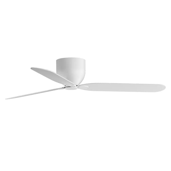 Maxim Lighting Lowell 52'' 3-Blade Hugger Fan No Light, Matte White - 88808MW
