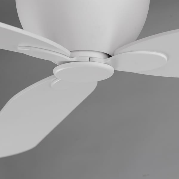 Maxim Lighting Lowell 52'' 3-Blade Hugger Fan No Light, Matte White - 88808MW