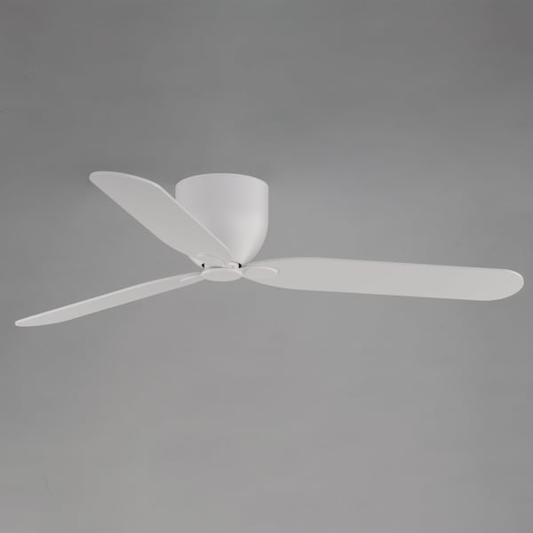 Maxim Lighting Lowell 52'' 3-Blade Hugger Fan No Light, Matte White - 88808MW