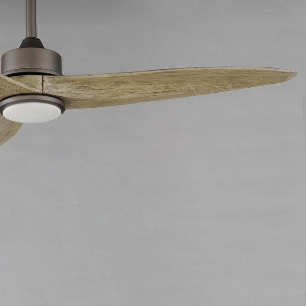 Maxim Lighting Woodwind 52'' Solid Wood Blade Fan w LED Light Kit, Charcoal Bronze - 88831CHL