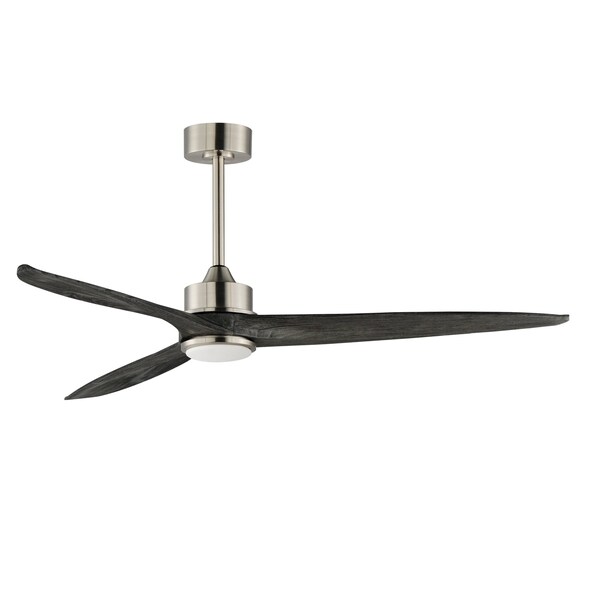 Maxim Lighting Woodwind 72'' Solid Wood Blade Fan w LED Light Kit, Satin Nickel - 88833SN