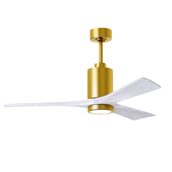 Matthews Fan Co Patricia-3 52in Ceiling Fan With Led Light Kit, 765230 - PA3-BRBR-MWH-52