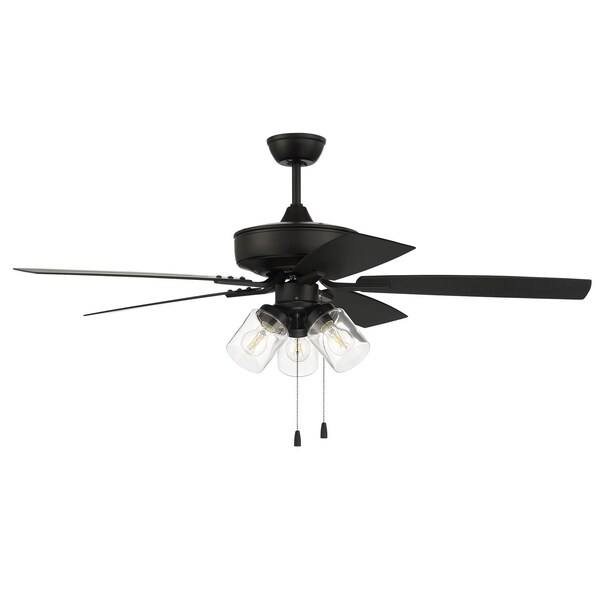 Craftmade 52in Outdoor Pro Plus 104 in Flat Black w/ Flat Black Blades - OP104FB5