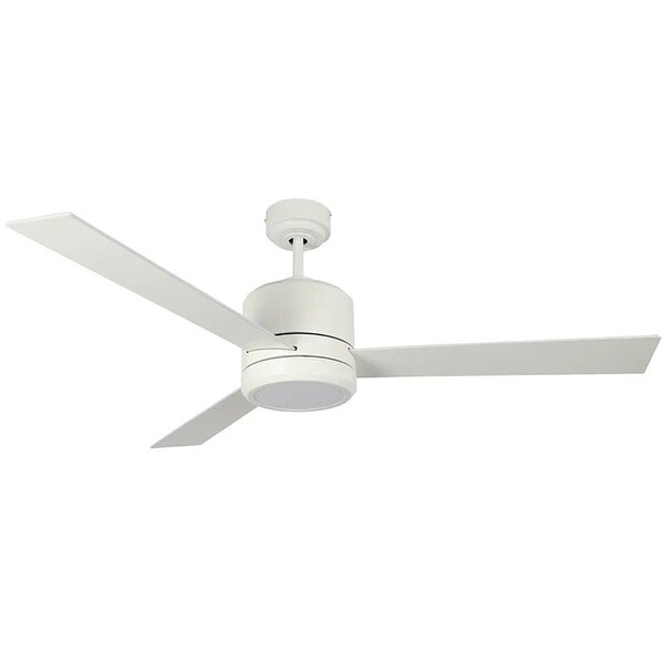 Westgate 52in White Finish Plywood 3-Blade Ceiling Fan & Light, 19W, 3000K - WFL-116-WS-3B-52-30K-WH-WH