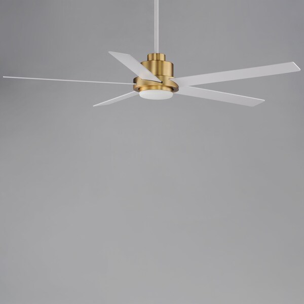 Maxim Lighting Daisy 60'' 5-Blade Fan w LED Light Kit, Natural Aged Brass - 88826WTNAB