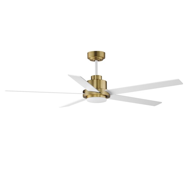 Maxim Lighting Daisy 60'' 5-Blade Fan w LED Light Kit, Natural Aged Brass - 88826WTNAB