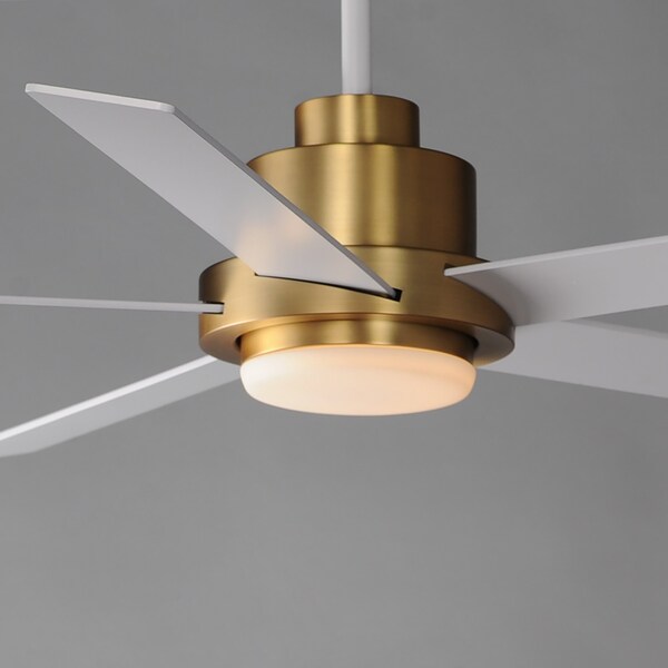 Maxim Lighting Daisy 60'' 5-Blade Fan w LED Light Kit, Natural Aged Brass - 88826WTNAB
