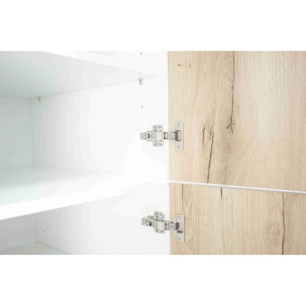 Cambridge Radiance 18 in. W x 24 in. D x 84 in. H Ready to Assemble Slab Pantry Kitchen Cabinet in Light Oak - SA-TP1884-LO-KIT