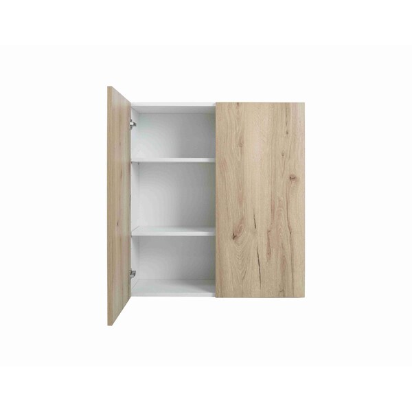 Cambridge Radiance 24 in. W x 12 in. D x 36 in. H Ready to Assemble Slab Wall Kitchen Cabinet in Light Oak - SA-W2436-LO-KIT