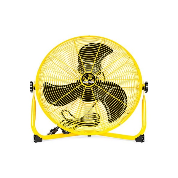 Hunter Fan Co. Jan Fan Jan Fan 18in Industrial Workstation Fan, 3 Speed, Yellow - JF-18F-Y