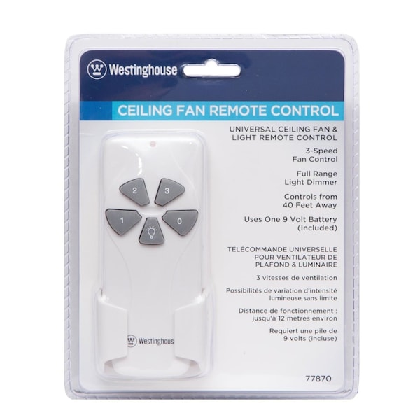 Westinghouse Westinghouse 1.25 amps Remote Control White 1 pk - 77870