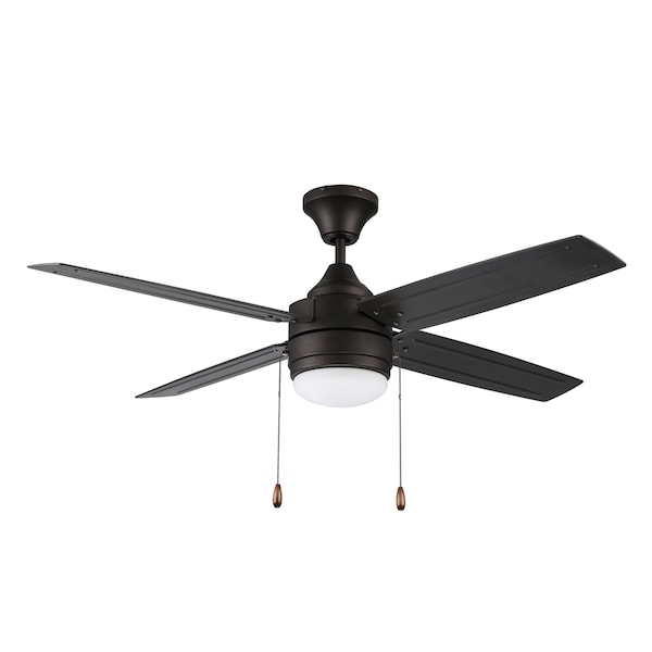 Litex Industries 52 in  Bronze Finish Ceiling Fan Includes Blades and LED Light Kit - AK52EB4L