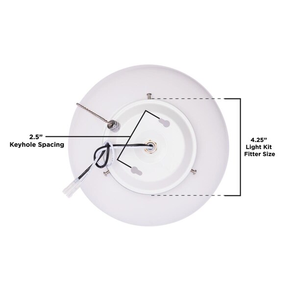Westinghouse Ceiling Fan -Light Kit LED Schoolhouse 3/1 White Brshd Nkl ORB Wh Opl Glass - 7785200