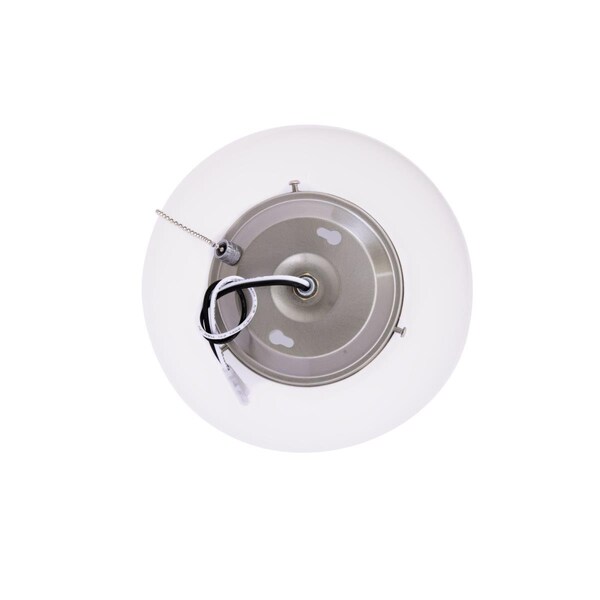 Westinghouse Ceiling Fan -Light Kit LED Schoolhouse 3/1 White Brshd Nkl ORB Wh Opl Glass - 7785200