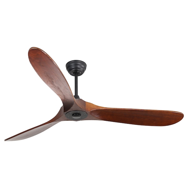 Bansa Rose 52in Black Indoor/Outdoor Ceiling Fan, Remote with Timer, 3 Blade - XY-M5203DC