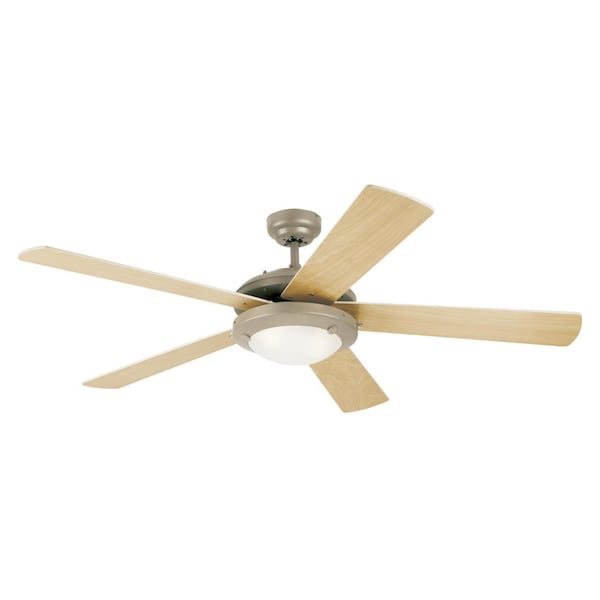 Westinghouse Comet 52" 5-Blade Pewter Indoor Ceiling Fan w/Dimmable LED Light - 7234100