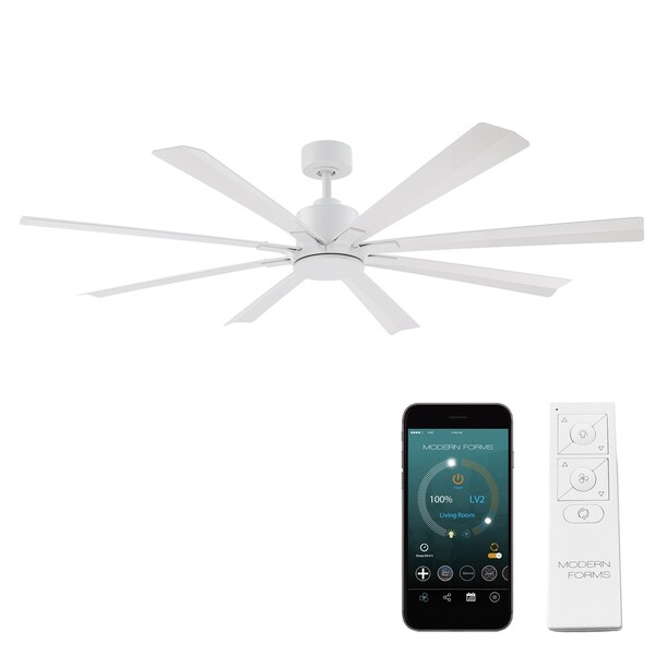 Modern Forms Fans Size Matters Indoor or Outdoor Smart Ceiling Fan in Matte White - FR-W2403-65-MW