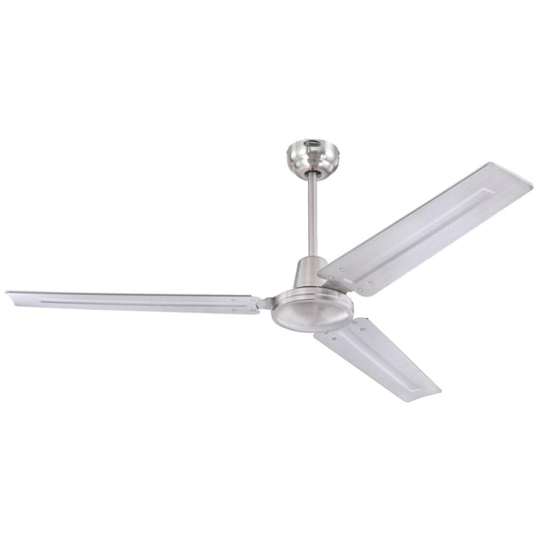 Westinghouse Jax Industrial-Style 56" 3-Blade Nickel Indoor Ceiling Fan, Remote - 7238100