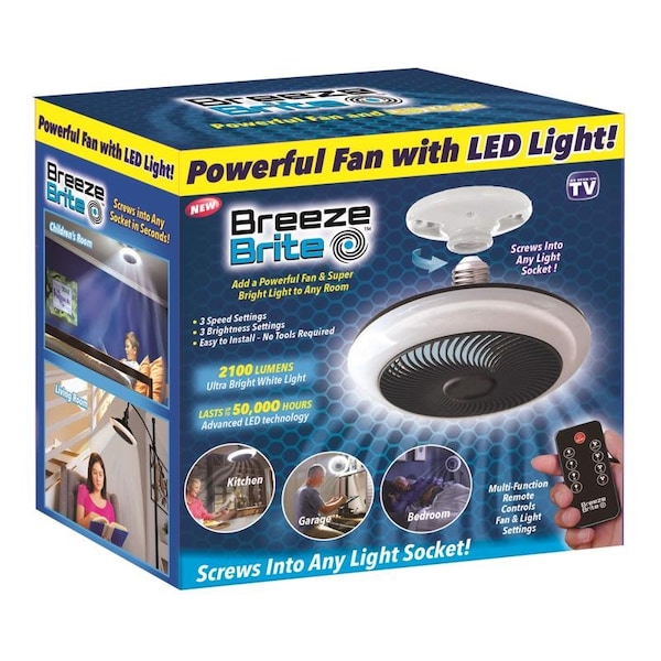 Breeze Brite Breeze Brite Fan with LED Light 1 pk - BRZB-MC4