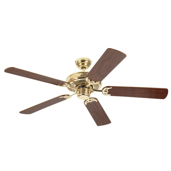 Westinghouse Westinghouse Contractor's Choice 52 in. Polished Brass Brown Indoor Ceiling Fan - 78021
